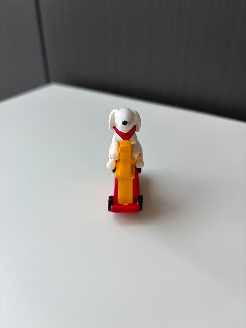 Ornawe Mini Resin Dog on Scooter Figurine – Tabletop Animal Decor