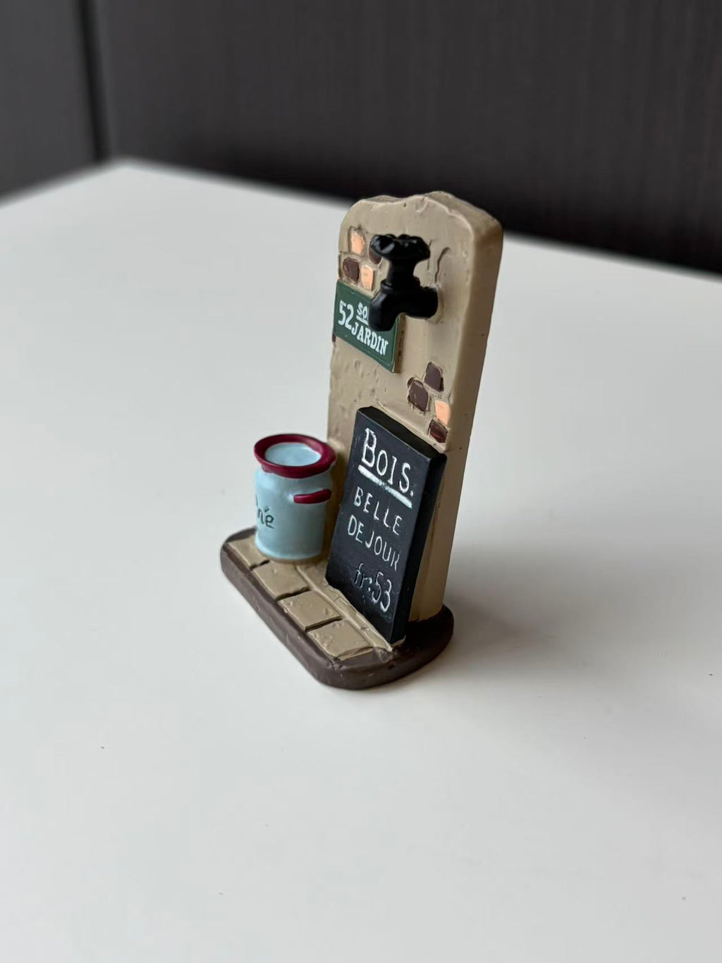 Ornawe Mini Resin Garden Wall Faucet Ornament – Tabletop Courtyard Decor