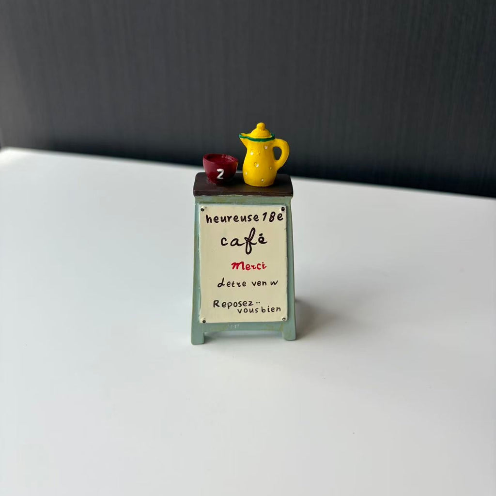 Ornawe Mini Resin Café Sign Figurine – Tabletop Bistro Decor